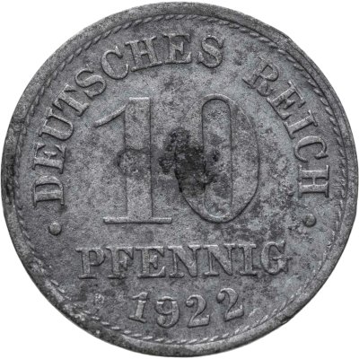 купить Германия 10 пфеннигов (pfennig) 1922