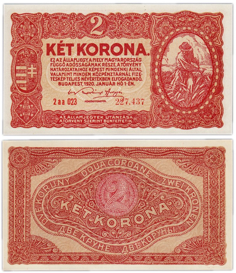 купить Венгрия 2 кроны 1920 год Pick 58(1)