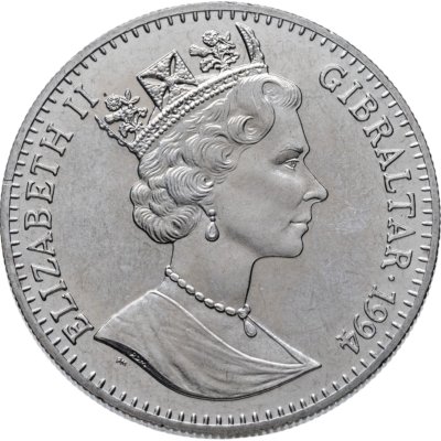 купить Гибралтар 1 крона 1994 BUNC 100 лет возвращению Шерлока Холмса - Мария Целеста