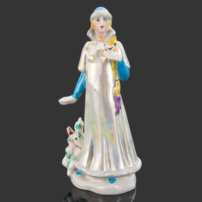 купить Статуэтка "Снегурочка", фарфор, роспись, люстр, Киевский экспериментальный керамико-художественный завод (КЭКХЗ), Украина, 1990-2010 гг.
