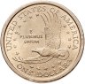 Купить США 1 доллар (dollar) 2000 P Sacagawea dollar (Сакагавея доллар - парящий орёл) знак монетного двора "P" - Филадельфия