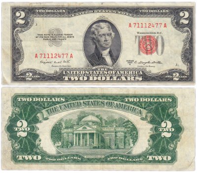 купить США 2 доллара 1953 series 1953B (Pick 380)