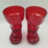 Купить Вазы парные "Красные ботфорты" ("Сапоги"), стекло, Европа, 1970-1990 гг.