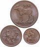 Купить Норвегия набор из 3х монет (1, 2, 5 эре) 1971-1973, Животные