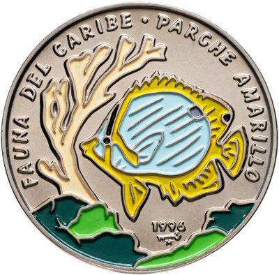 купить Куба 1 песо (peso) 1996 "Карибская фауна - Жёлтый окунь"
