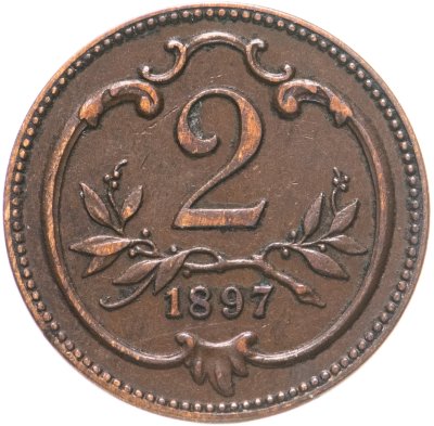 купить Австрия 2 геллера (heller) 1897
