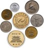 Купить Южная Корея Набор 6 монет, 2 жетонов, марки в подарочной коробке 1972-1997 год
