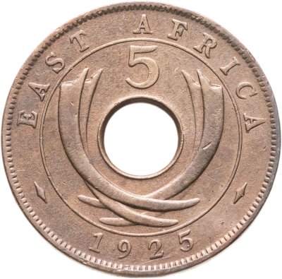 купить Британская Восточная Африка 5 центов (cents) 1925