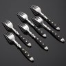 Купить Набор из шести обеденных вилок, сталь, полимерный материал, СССР, 1970-1990 гг.