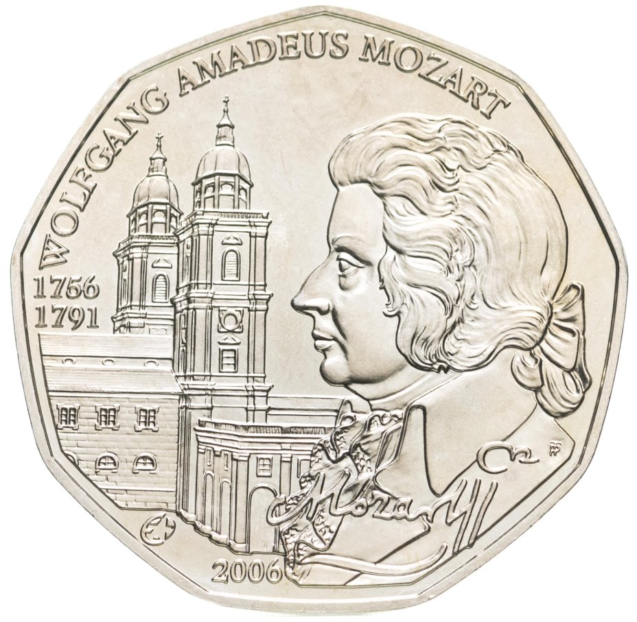 купить Австрия 5 euro (евро) 2006 "250 лет со дня рождения Вольфганга Амадея Моцарта"