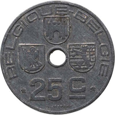 купить Бельгия 25 сантимов (centimes) 1943