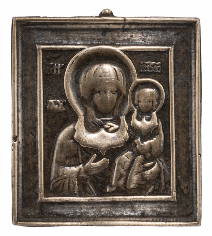 купить Икона "Смоленская Божия Матерь" с цатами, бронза, литье, Российская Империя, 1750-1790 гг.