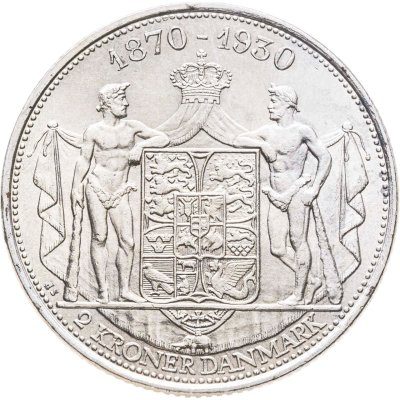 купить Дания 2 кроны (kroner) 1930 "60 лет со дня рождения короля Кристиана X"