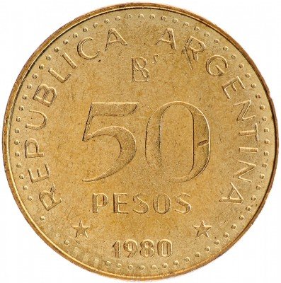 Купить 50 песо 1980 Аргентина