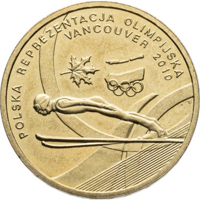 купить Польша 2 злотых 2010 Польская сборная на Олимпиаде в Ванкувере. 2010