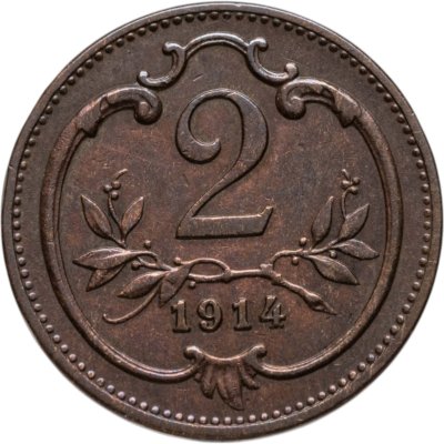 купить Австрия 2 геллера (heller) 1914