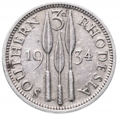 купить Южная Родезия 3 пенса (pence) 1934