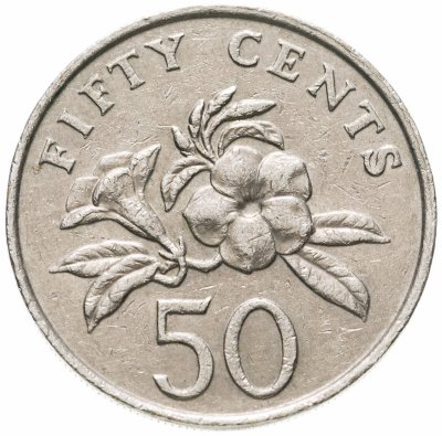 купить Сингапур 50 центов (cents) 1987