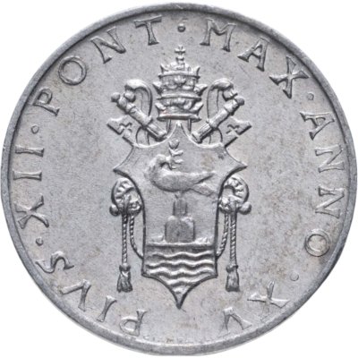 купить Ватикан 1 лира (lira) 1953