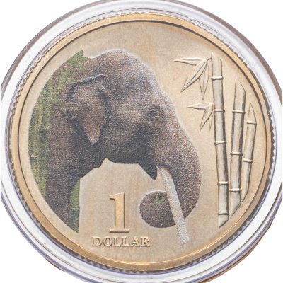 купить Австралия 1 доллар 2012 «Животные в зоопарке - слон»