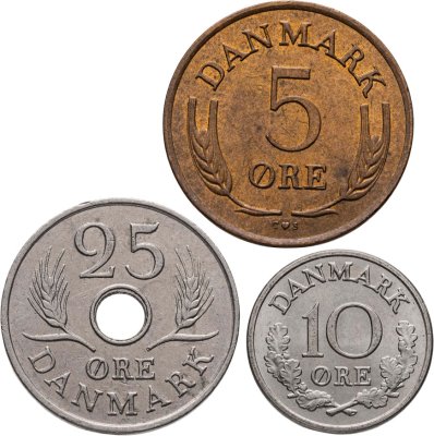купить Дания набор монет 1960-1972 (3 штуки)