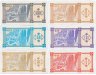 Купить Грузия набор из 6 банкнот 1, 3, 5, 10, 50, 100 лари 1993