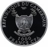 Купить Камерун 1000 франков 2010 "Речные гориллы", в футляре с сертификатом