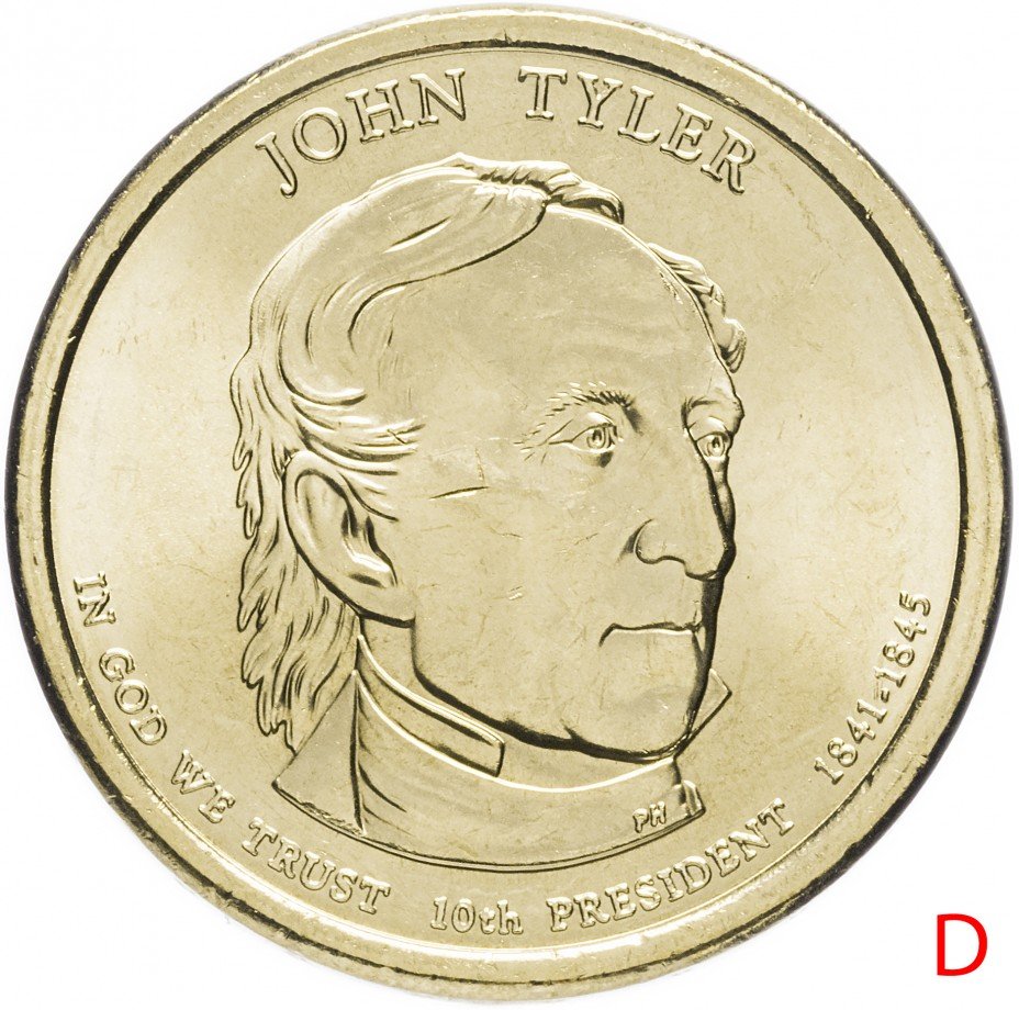 купить США 1 доллар 2009 D "10-ый Президент США - Джон Тайлер"