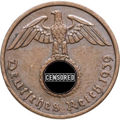 купить Германия (Третий рейх) 2 рейхспфеннига (reichspfennig) 1939 A