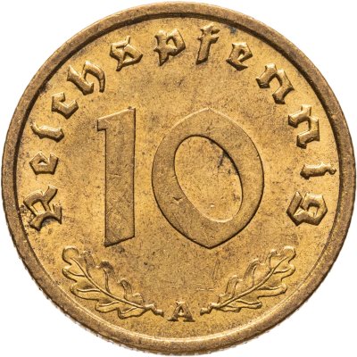 купить Германия (Третий рейх) 10 рейхспфеннигов (reichspfennig) 1939