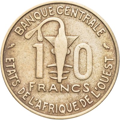 купить Западная Африка (BCEAO) 10 франков (francs) 1974