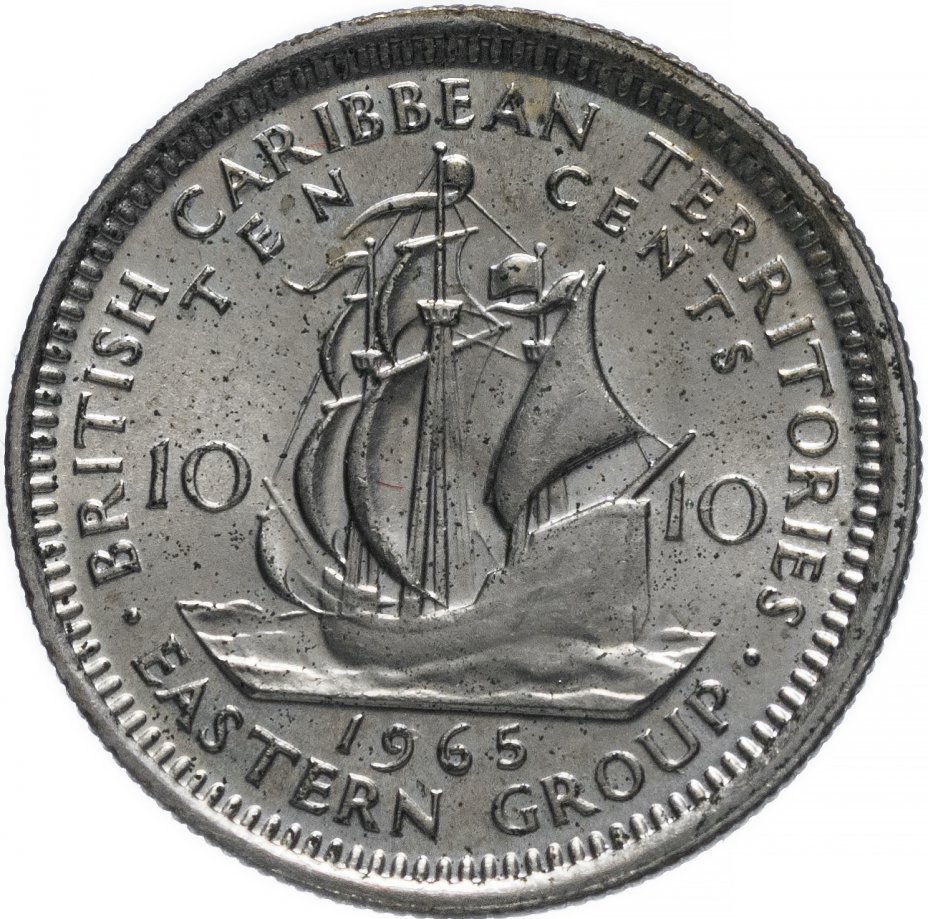 купить Британские Карибские Территории (Восточные Карибы) 10 центов 1965
