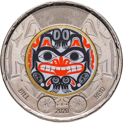 купить Канада 2 доллара (dollar) 2020 "100 лет со дня рождения Билла Рида" (цветная)