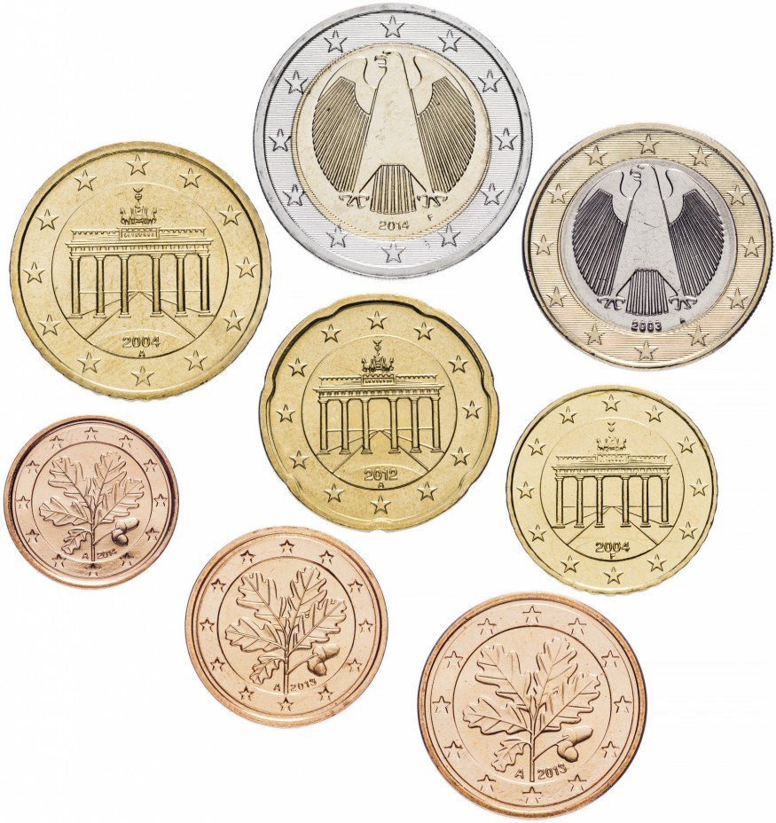 купить Германия набор монет евро 2003-2014 (8 штук)
