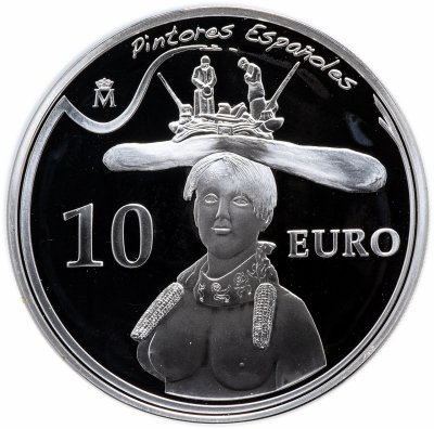 купить Испания 10 евро 2009 "Скульптура "Ретроспективный бюст женщины""