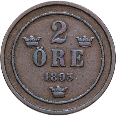 купить Швеция 2 эре (ore) 1893