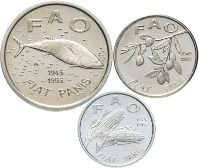 купить Хорватия набор 3 монеты 1995 "Продовольственная программа - ФАО "