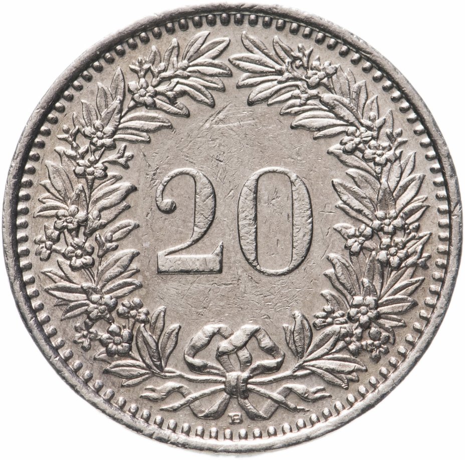 купить Швейцария 20 раппенов (rappen) 1991