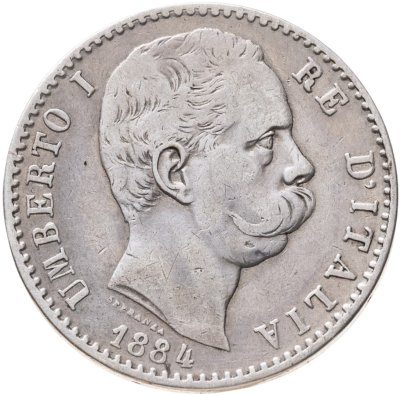 купить Италия 2 лиры 1884