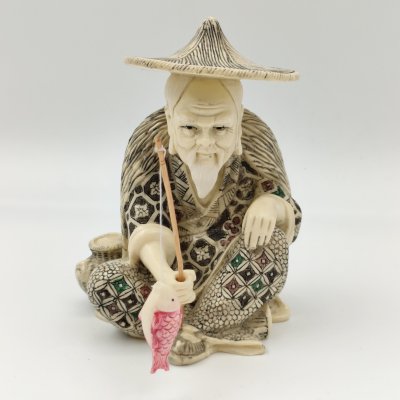 купить Статуэтка "Рыбак", композитный материал, роспись, Азия, 1990-2010 гг.