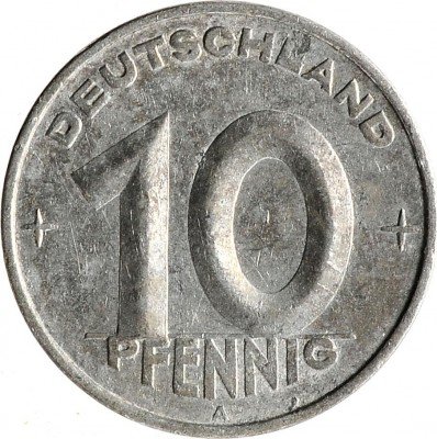 купить Восточная Германия (ГДР) 10 пфеннигов 1950 A