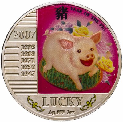 купить Остров Ниуэ 1 доллар 2007 "Год свиньи: Удача"