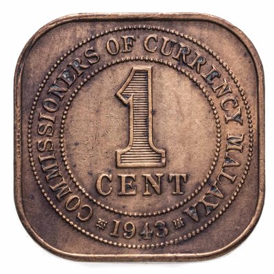 купить Британская Малайя 1 цент 1943