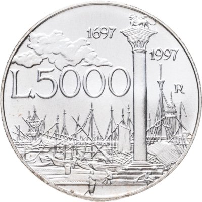 купить Италия 5000 лир 1997 "Джованни Антонио Каналь (Каналетто) "