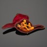 Купить Трубка курительная "Мальчик, играющий со щенками" в оригинальном футляре, янтарь, пенка, резьба, шлифовка, кожа, Западная Европа, 1860-1910 гг.