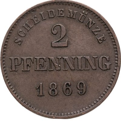 купить Бавария 2 пфеннинга 1869