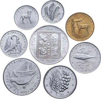 купить Ватикан годовой набор из 8 монет 1977