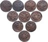 Купить Набор медных монет Полушка 1730-1750 (10 монет) без повторов