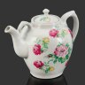 Купить Чайник доливной "55 лет" с флоральным декором, фарфор, деколь, СССР, 1980-1990 гг.