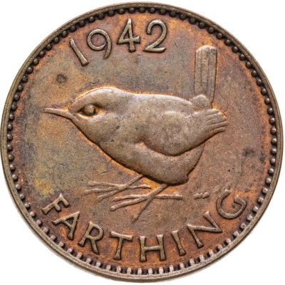 купить Великобритания 1 фартинг (farthing) 1942